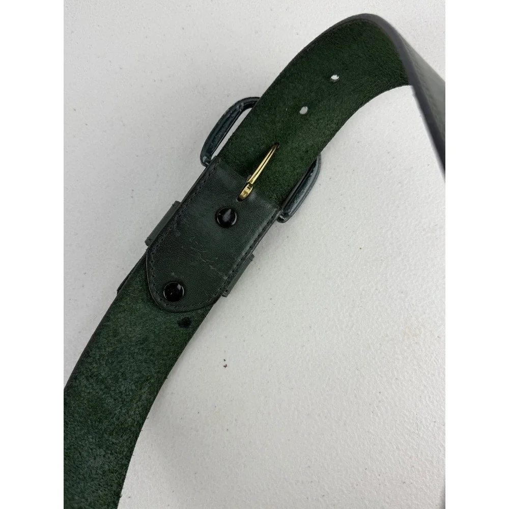 Wild West Stores Womens Forest Green Glazed Aniline Leather Belt Size 30 6364